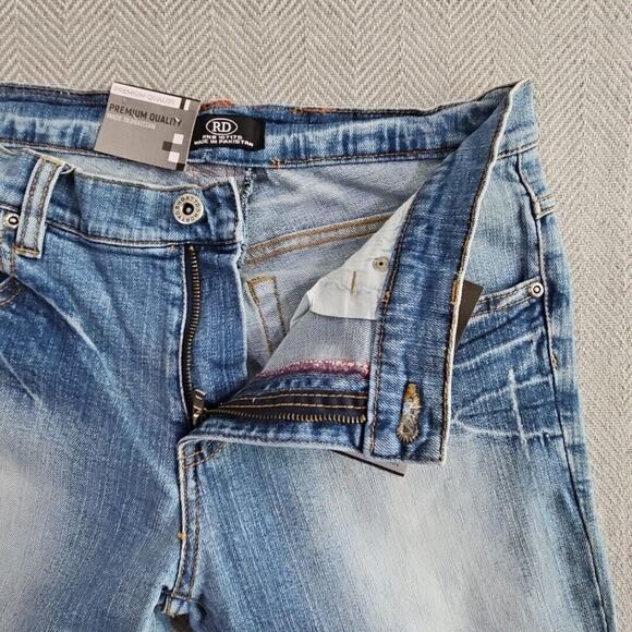 RD Jeans Men's Size W34 L32 Blue Boot Cut Premium Denim Pocket Embroidery - Picture 11 of 12